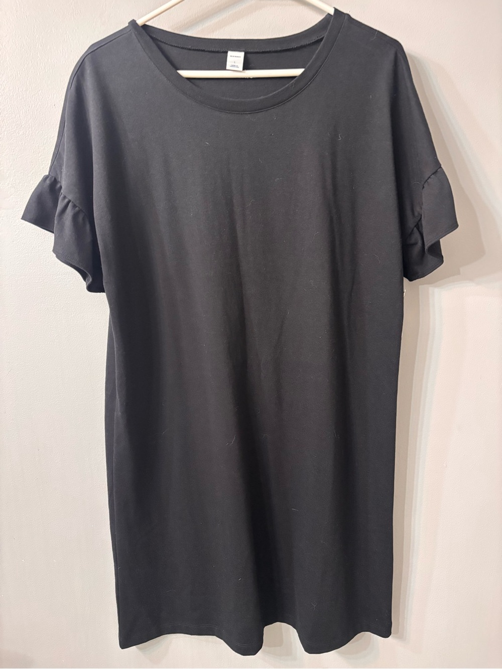 Black Short Sleeve Ruffle dress